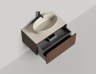 Подвесная тумба Salini Domino 27D208 80см шпон/гладкий фасад